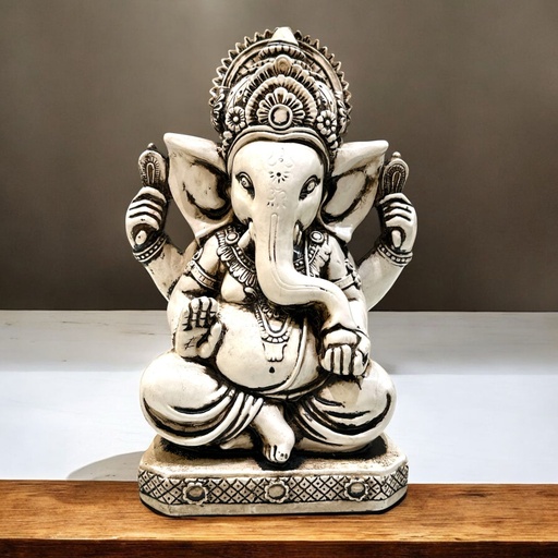 Ganesha Patina Blanco 28cm