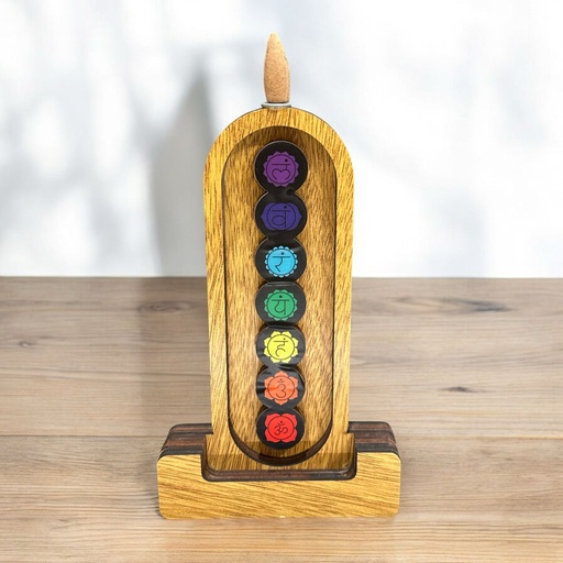 Cascada de Humo 7 Chakras Madera Colores Varios