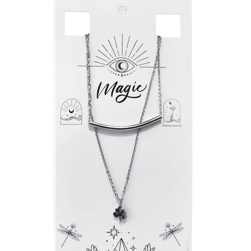 Collar Doble con Trebol