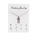 Set Aros Varios, Dije Ojo Turco con Infinito y Cadena