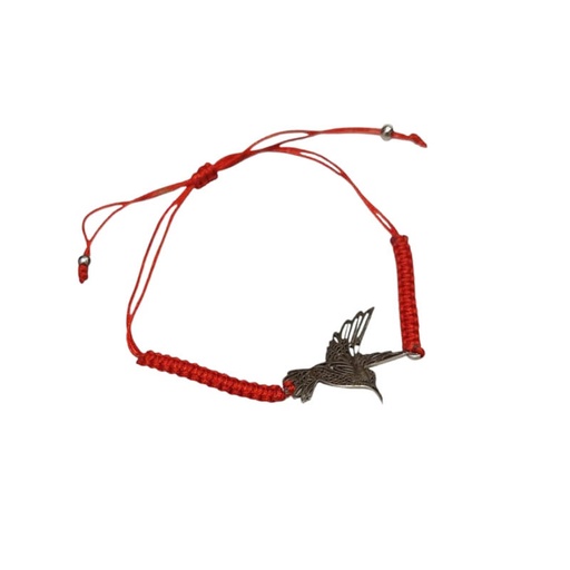 Pulsera Hilo Roja con Colibri