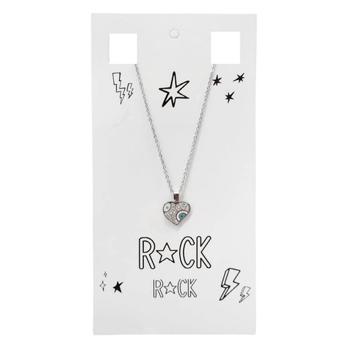 Collar Corazon Ojo Turco con Strass