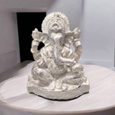 Ganesha Blanca Resina 11cm