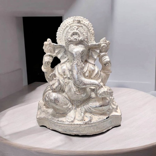 Ganesha Blanca Resina 11cm