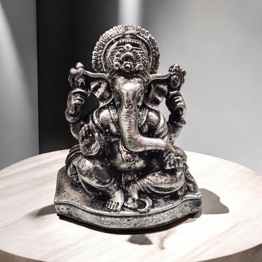 Ganesha Gris Resina 11cm