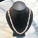 Collar Gema Escalas de Cuarzo Rosa 84cm