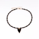 Collar Corto Heart Negro