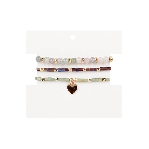 Set Pulseras Elastica Menta Pastel