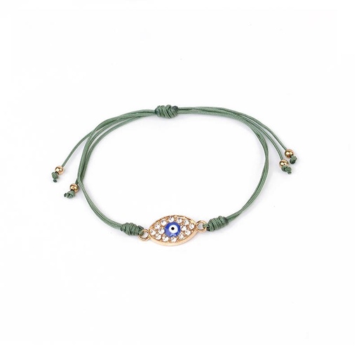 [91561] Pulsera Hilo Shine Amulet Oliva