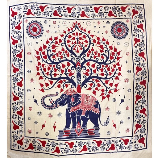 Manta 2 Plazas Elefante y Arbol