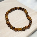Pulsera Gema Ojo de Tigre 5mm Elástica