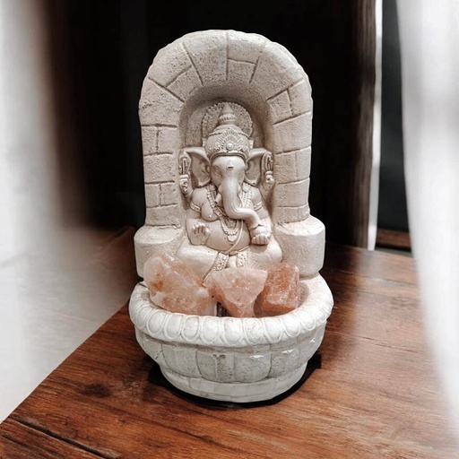 Lampara de Sal Ganesha Blanco