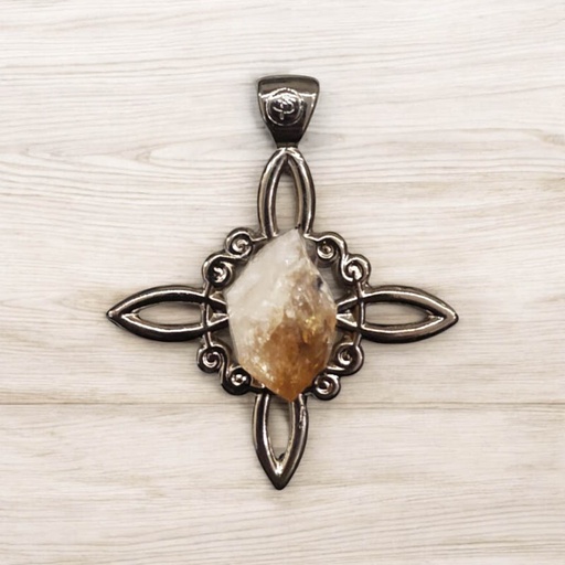 Dije Nudo de Brujas XL Citrino en Bruto