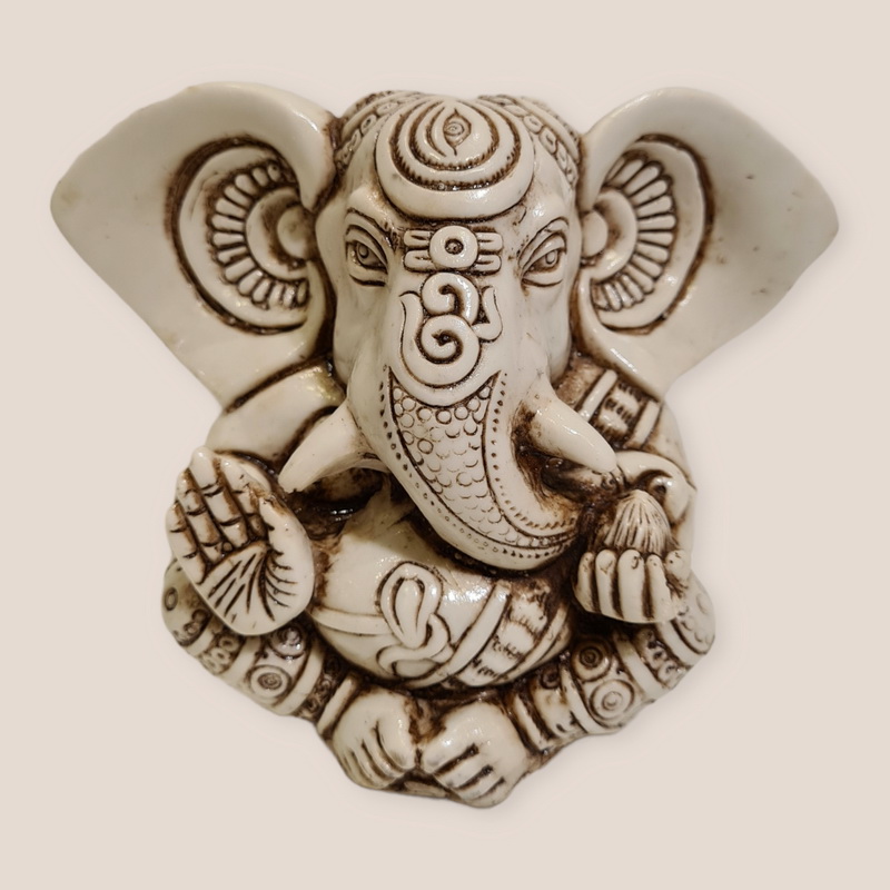 Ganesha Resina Blanca