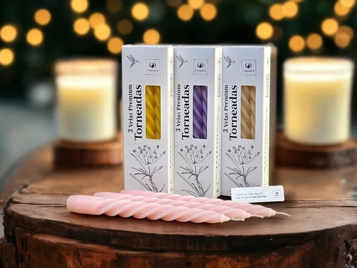 Velas Torneadas Caja x3 Iluminarte