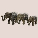 Elefante Resina Gris con Espejos 14cm