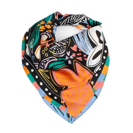 Pañuelo New Floral Black 70x70cm