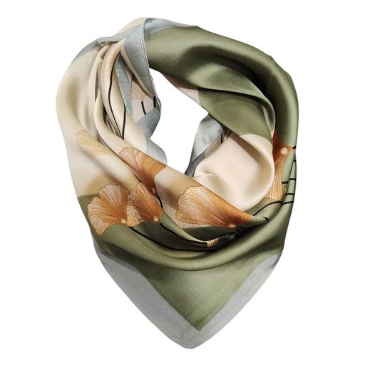 Pañuelo Flower Green 70x70cm