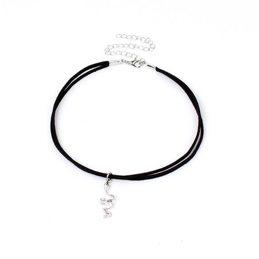 [93551] Collar Choker con Serpiente Negro