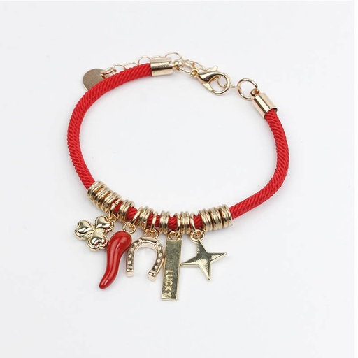 [95209] Pulsera Amulet Charms Rojo