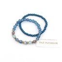 Set Pulseras Elasticas Azules Paz Interior