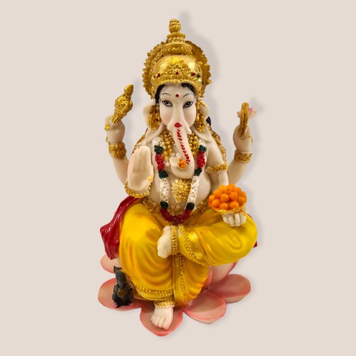 Ganesha Resina 16cm base loto