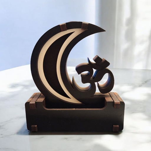 Cascada de Humo Madera Luna con Om