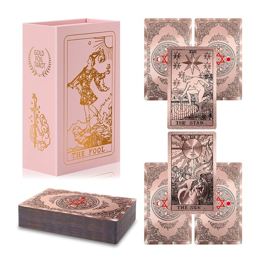 The Fool Gold Foil Tarot Rosa