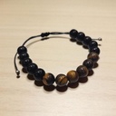 Pulsera Gema Ojo de Tigre con Obsidiana