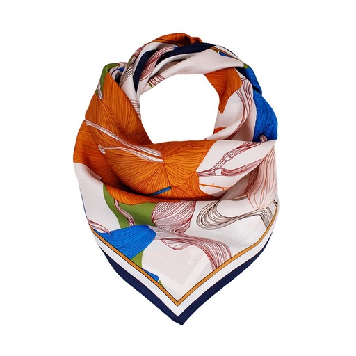 Pañuelo Dahlia Blue 70x70cm