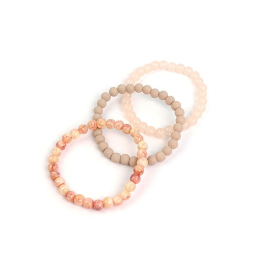 Set Tres Pulseras Elasticas Palette Tonos Tierra