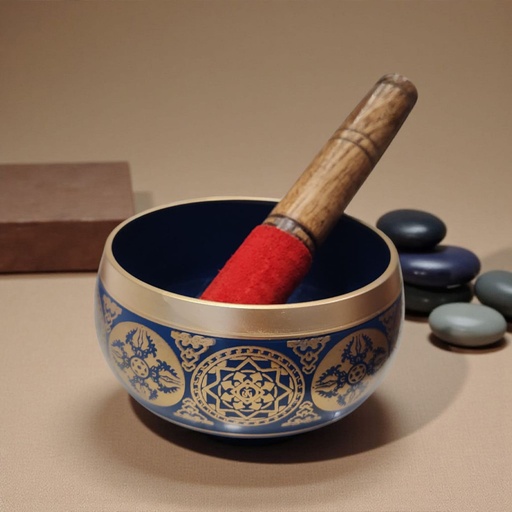 Cuenco Tibetano 11.5 cm Azul Simbolos