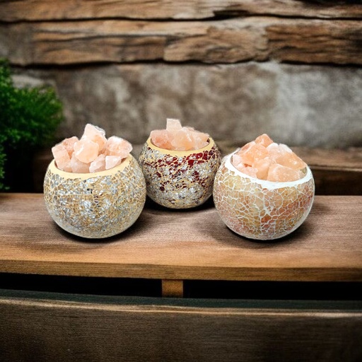 Lampara de Sal Cuenco Espejado