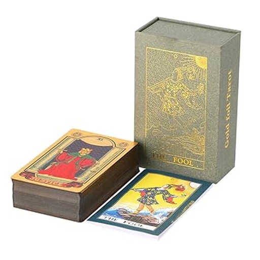 [6952024021964] The Fool Gold Foil Tarot